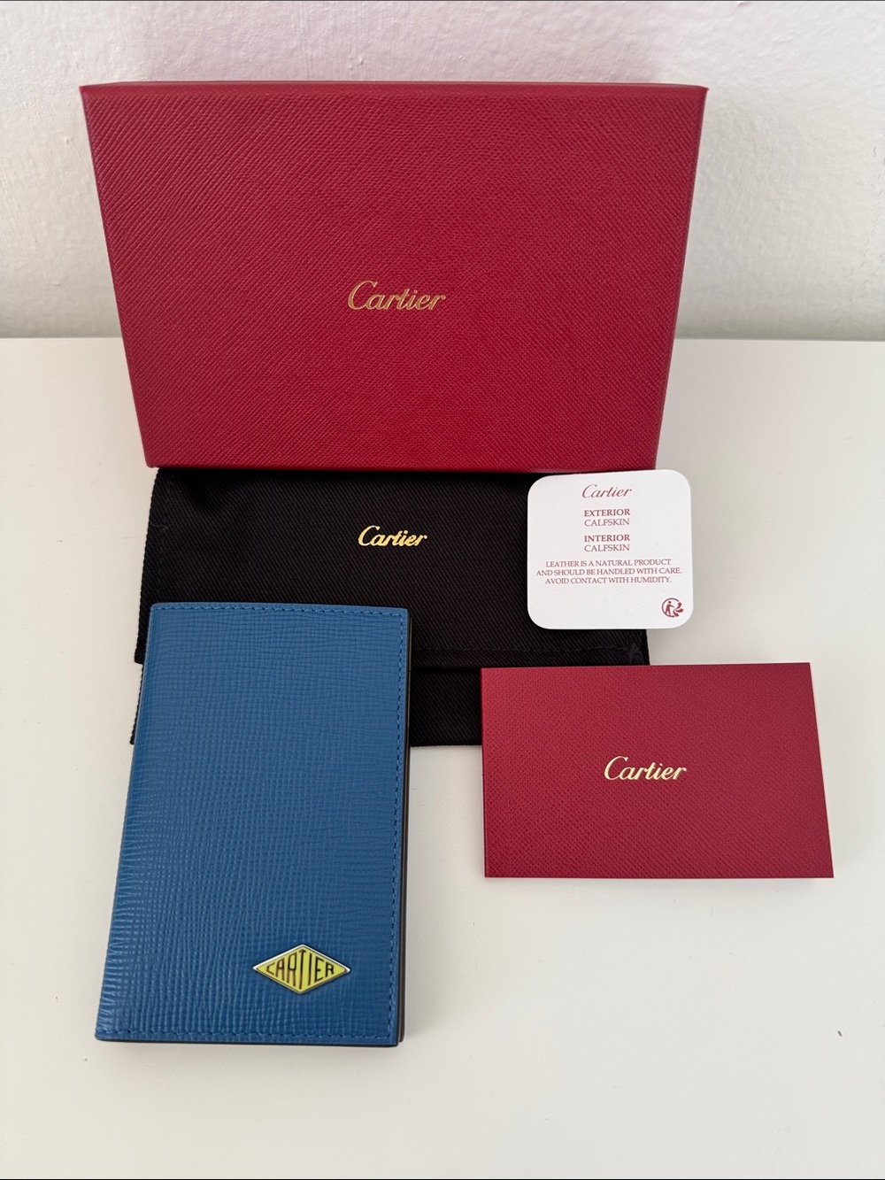 Cartier Losange 4CC Holder Wallet Blue/ Mint, Unisex, CRL3002267